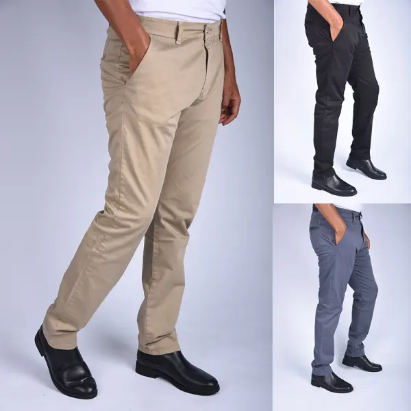 Pack de 3 Pantalons en toile Coupe Normal  ( Gris +Noir+Beige)